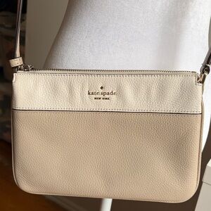 kate spade Two-Tone Cream & Beige Leather Crossbody